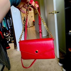 Red crossbody purse